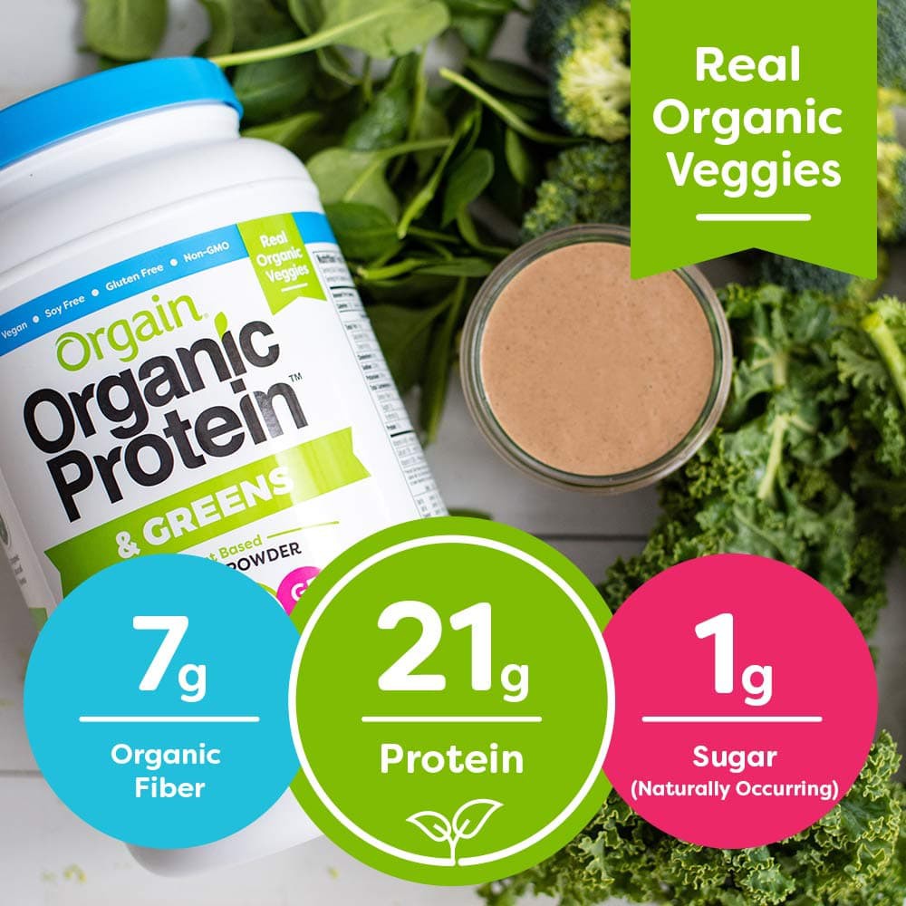 Bột Protein Orgain Organic Plant Based & Greens – Hương Chocolate 882g Mỹ 02/2022