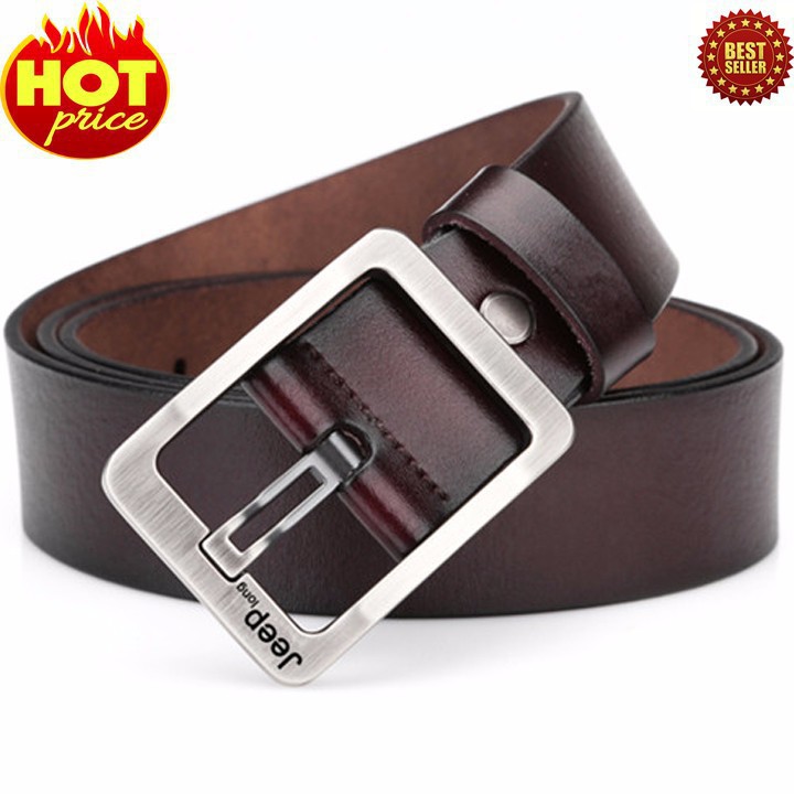 (HÀNG LOẠI 1) Thắt Lưng Nam Jeep King Da Bò Cao Cấp