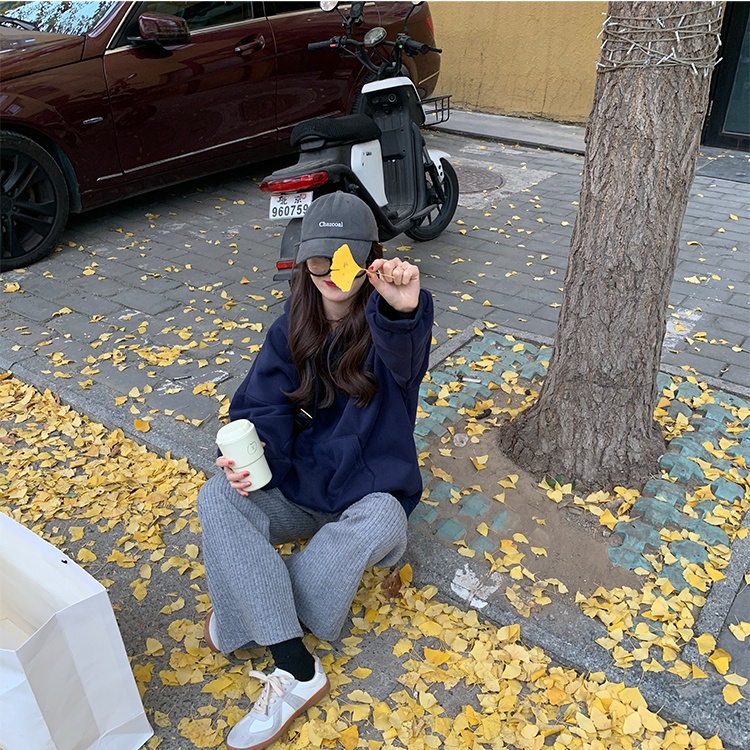 Áo hoodie tay dài in chữ thời trang Hàn Quốc | BigBuy360 - bigbuy360.vn