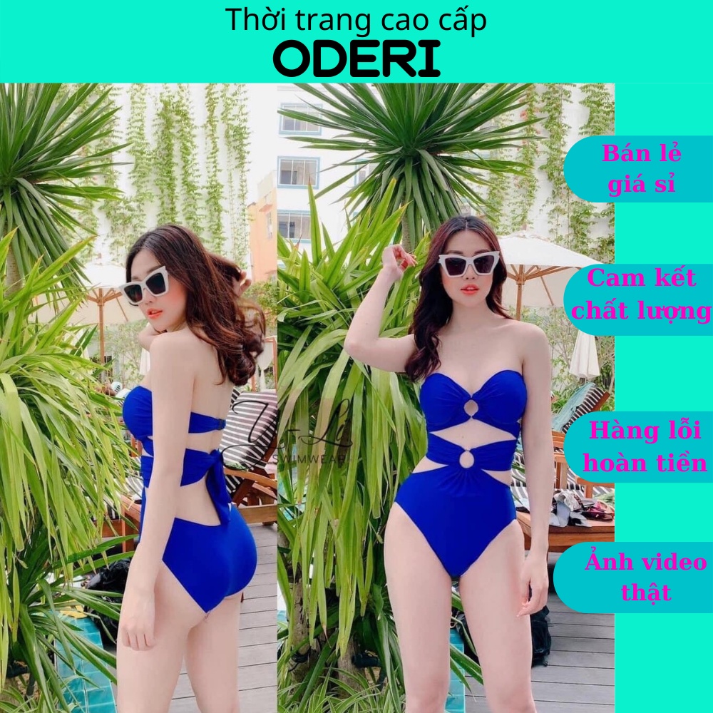 Bikini, Đồ Bơi Hai Mảnh Secxy Khoen Xanh Coban Oderi HM-069