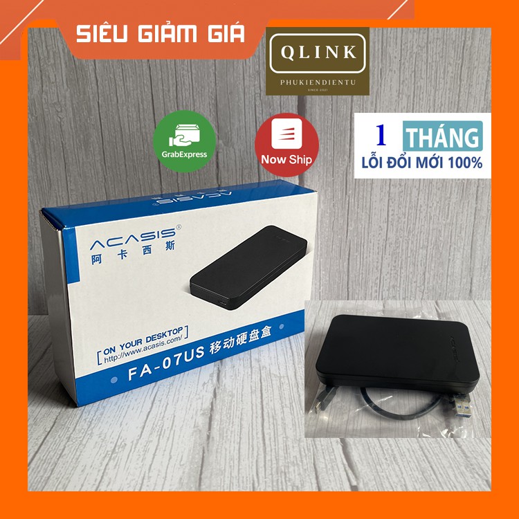 Box ổ cứng di động, hộp đựng ổ cứng di động FA-07US bảo vệ đĩa chống va đập Bảo Hành 1 Tháng Lỗi Đổi Mới 100%