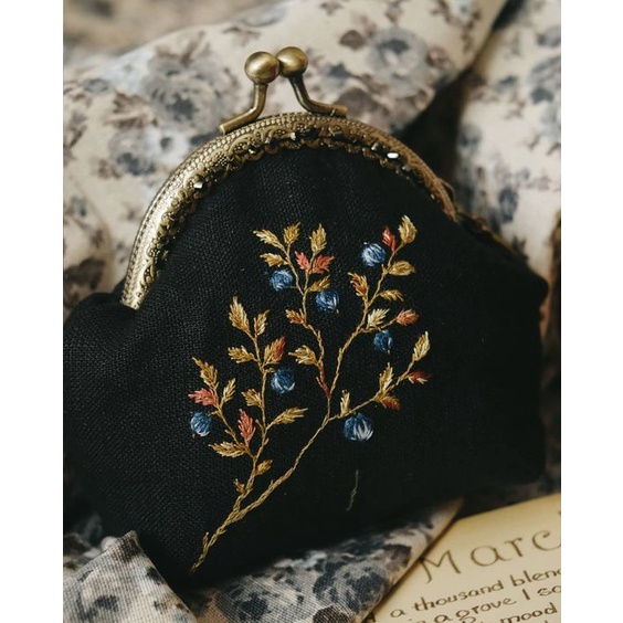 Túi Handmade Tự thêu DIY Đầy Đủ Phụ kiện- ví cầm tay sang chảnh - kit nguyên liệu tự bạn thêu tay thủ công- mie shop