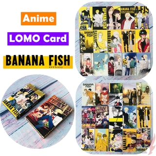 ❤ Thẻ Hình Lomo Nhân Vật Anime Banana Fish/Chuối ❤ Hộp 30 Thẻ Ảnh Mini Kèm Quạt In Hình Ashu Links Omura