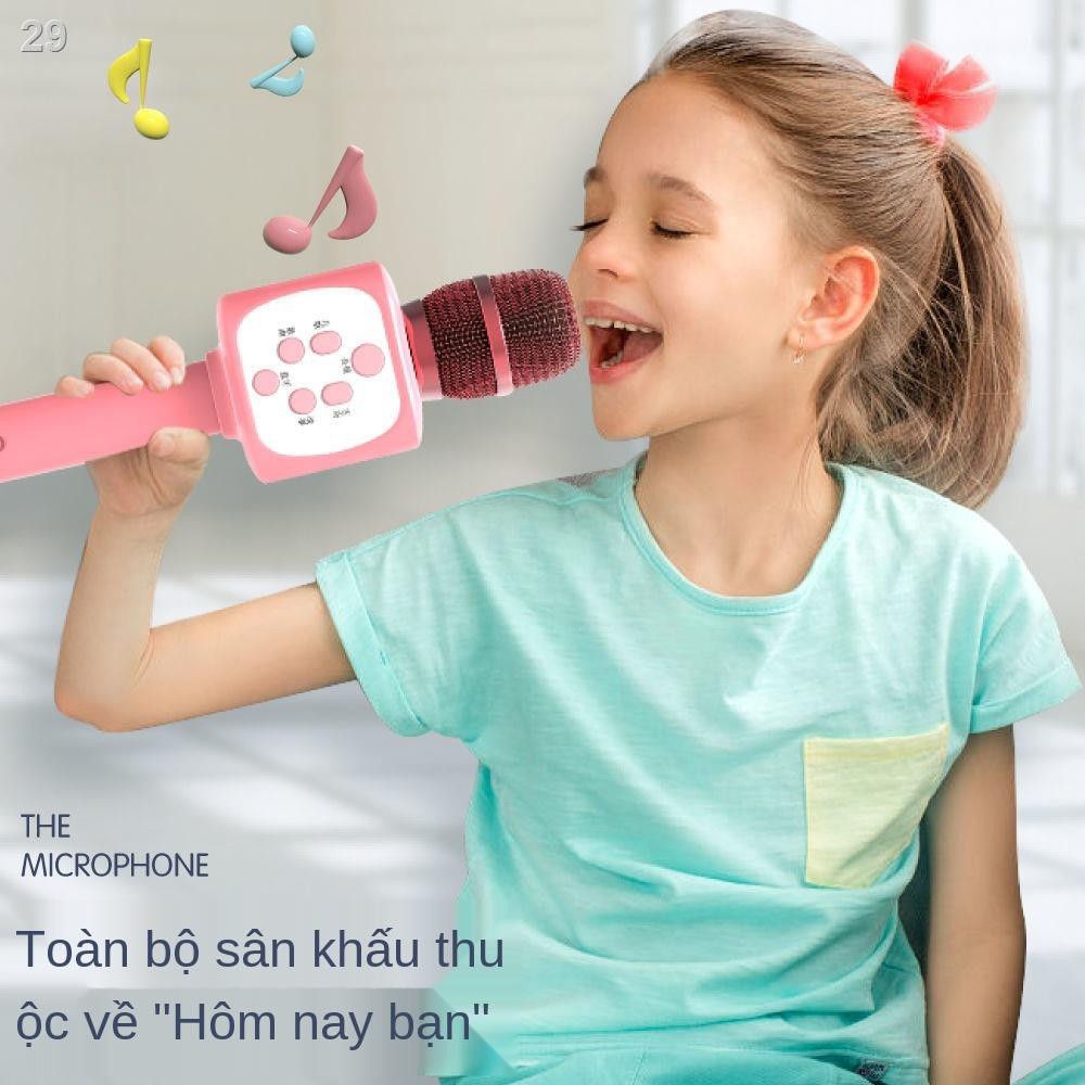 micro trẻ em hát karaoke máy đồ chơi âm thanh tích hợp điện thoại di động bluetooth không dây bé trai và gái