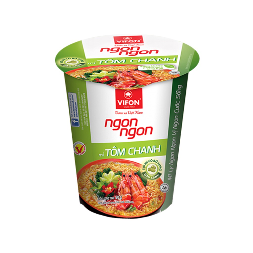 Mì Ly Ngon Ngon Lẩu Thái Tomyum 60g/ly Vifon