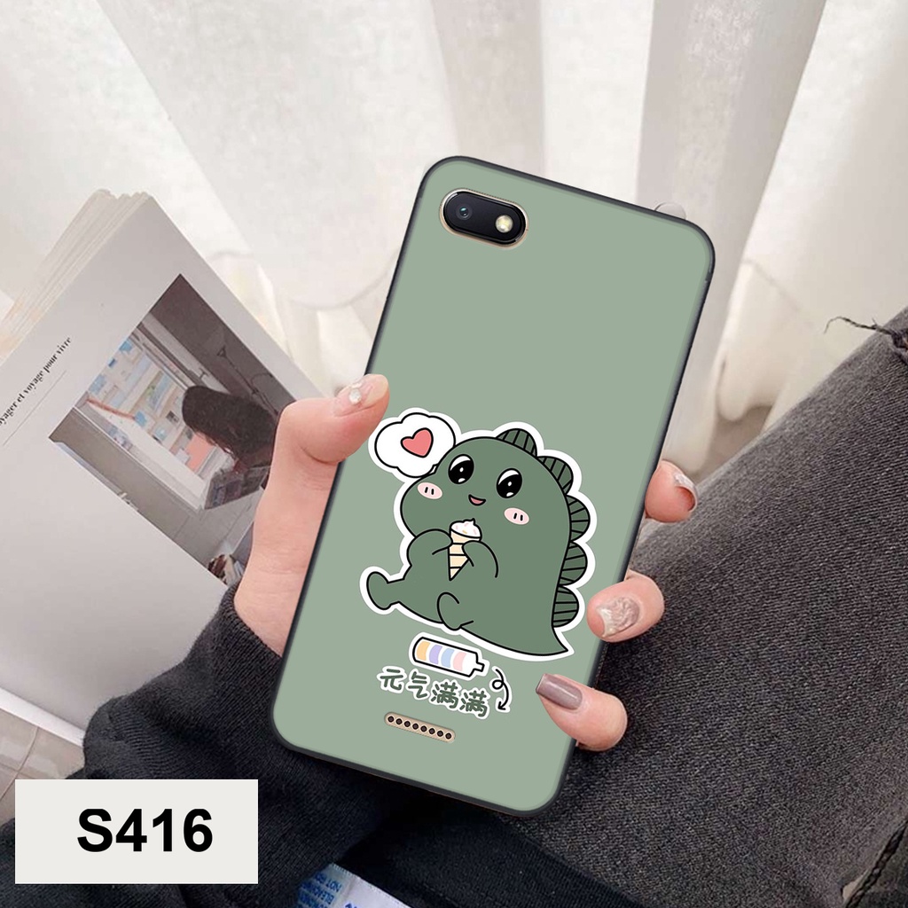 Ốp lưng Xiaomi Redmi 6 - 6A in hình khủng long cute