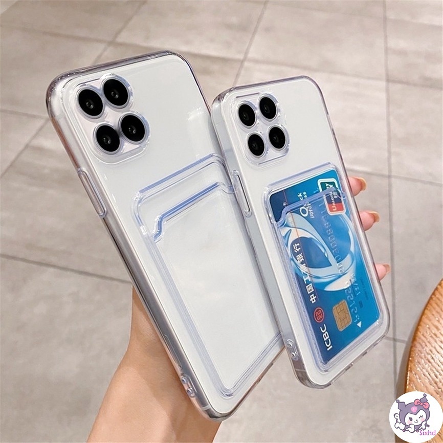 Ốp Lưng For Xiaomi 12 Lite Redmi 10C 10A 10 9C A1 A1+ Note 11s 11 12 10 9 8Pro 9T 9A 9 11 Lite 11T Pro Poco M3 X3Pro NFC Ins Put In Photos Transparent Card Holder Case Soft TPU Shockproof Back Cover