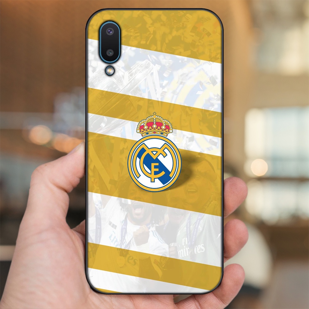 Ốp lưng Samsung A02 viền đen in hình Real Madrid