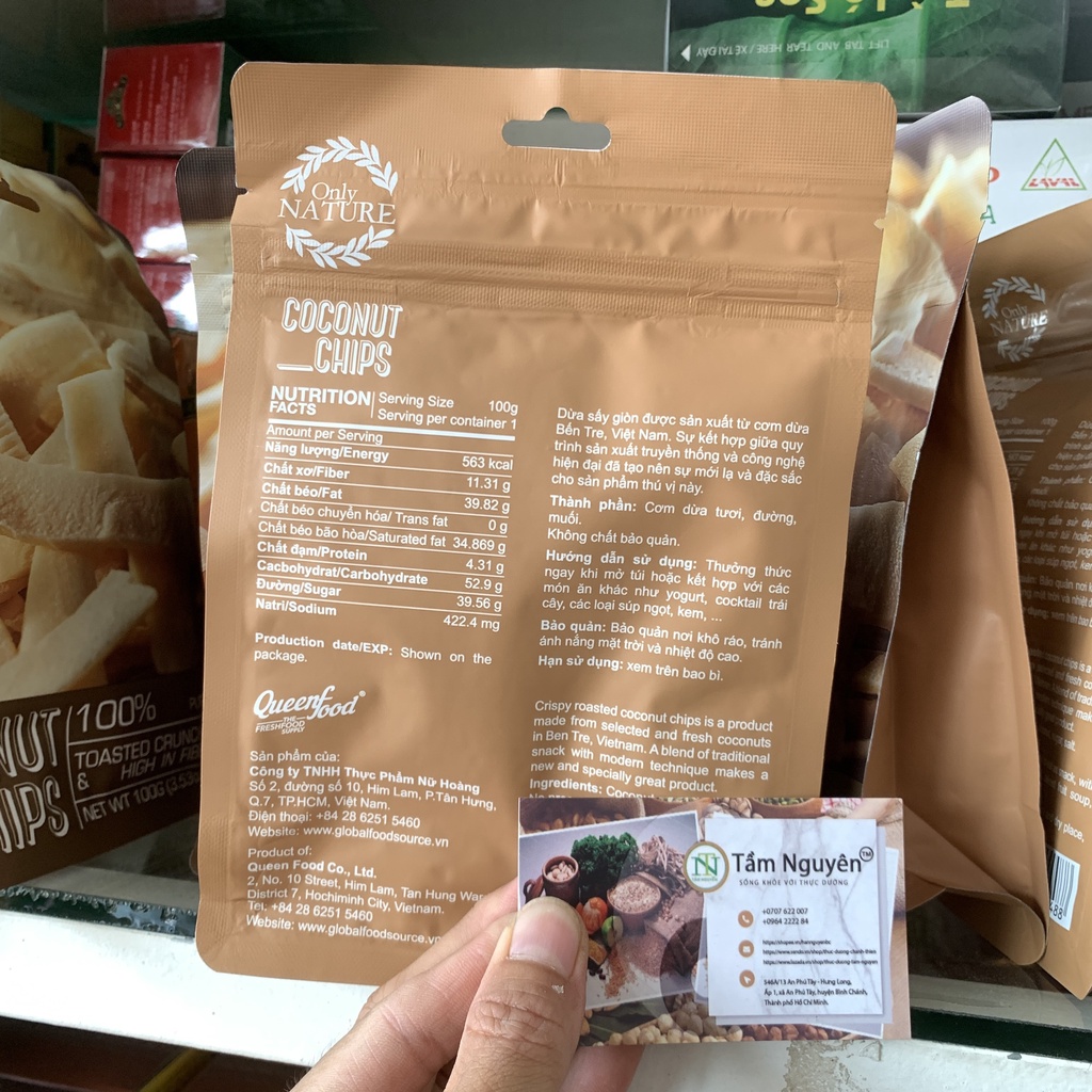 DỪA SẤY GIÒN COCONUT CHIPS Hộp(100g)