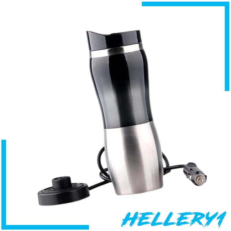 Ấm Đun Nước Bằng Thép Không Gỉ 400ml 12V Cho Xe Hơi Hellery1