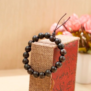 Vòng tay gỗ mun vân đen