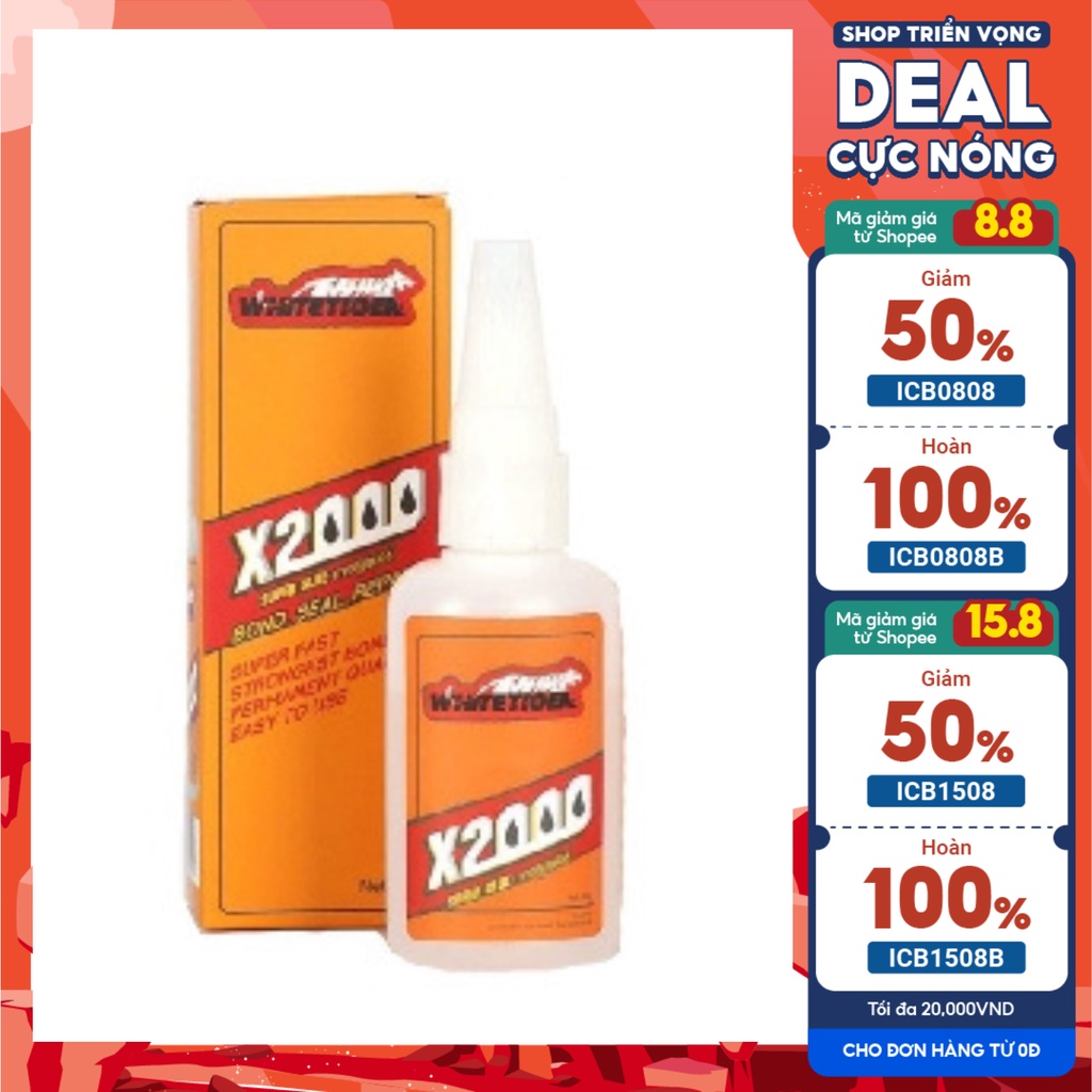 Keo dán đa năng X2000 siêu dính, keo dán giày dép, nhựa, cao su, tiện dụng, đồ bền cao