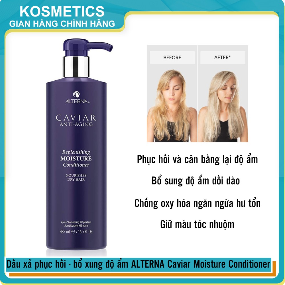 Dầu xả phục hồi, bổ sung độ ẩm ALTERNA Caviar Moisture Conditioner 487ml