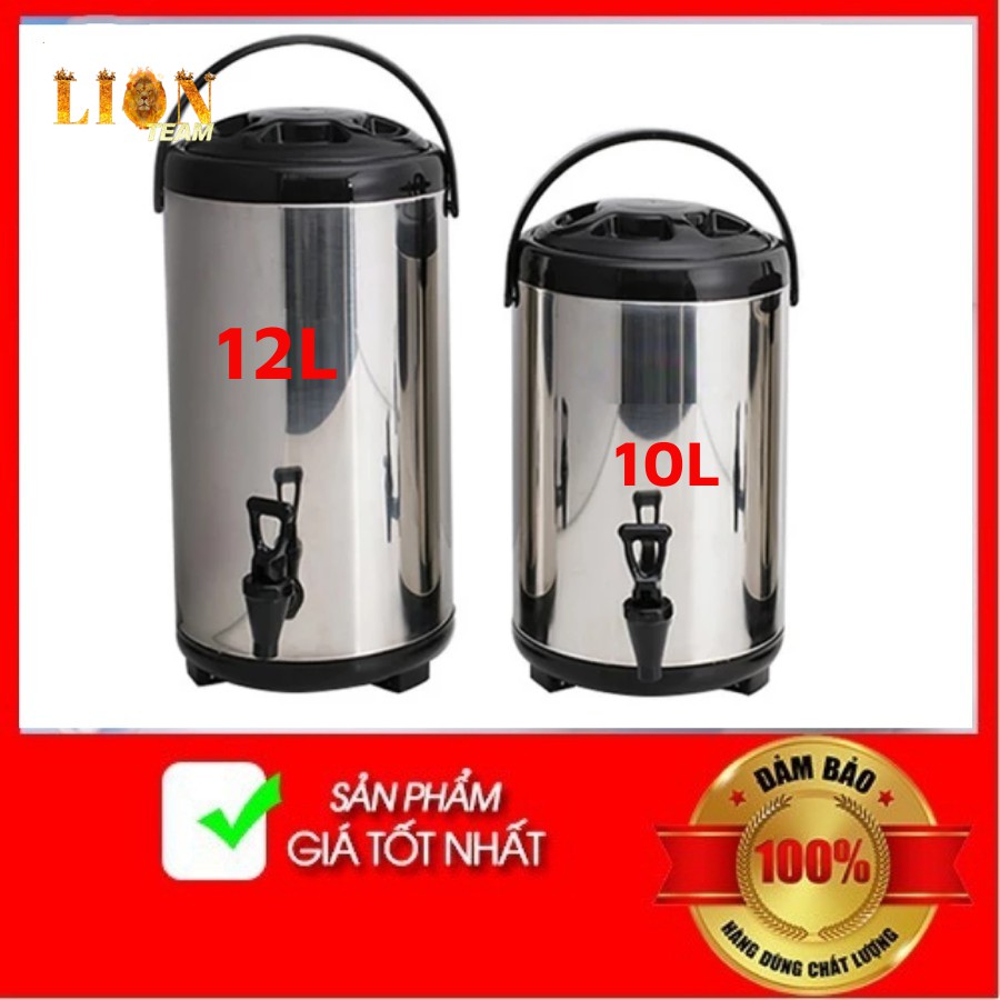 Bình Ủ Trà [3 Lớp Giữ Nhiệt] Giữ Nhiệt Lâu Inox 304 Ủ Trà, Trà Sữa, Ướp Bia Cafe Nóng Và Lạnh ( 8L-10L- 12L )