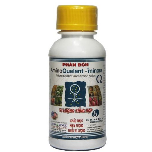 GrowMore Amino Quelant – Minors 100ml - Phân bón lá Grow More khắc phục hiện tượng thiếu vi lượng