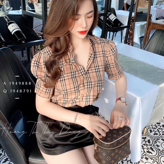 Áo sơ mi bbr tay búp (Kèm hình thật treo cận cảnh vải)