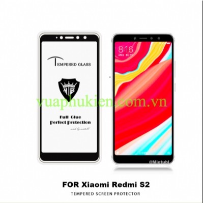 Cường lực Xiaomi Redmi S2 5D full màn full keo không chấm li ty Cường lực 5D Redmi S2