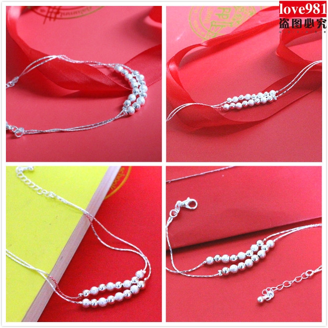 Vòng tay chuỗi 16 hạt mạ bạc có chuỗi xích mở rộng phong cách Hàn Quốc dành cho nữ | BigBuy360 - bigbuy360.vn