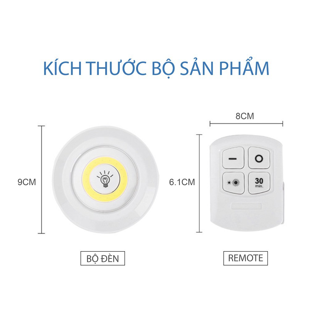 [BỘ 3 ĐÈN CÓ REMOTE ĐIỀU KHIỂN] BỘ 3 ĐÈN LED DÁN TƯỜNG THÔNG MINH, TIỆN LỢI