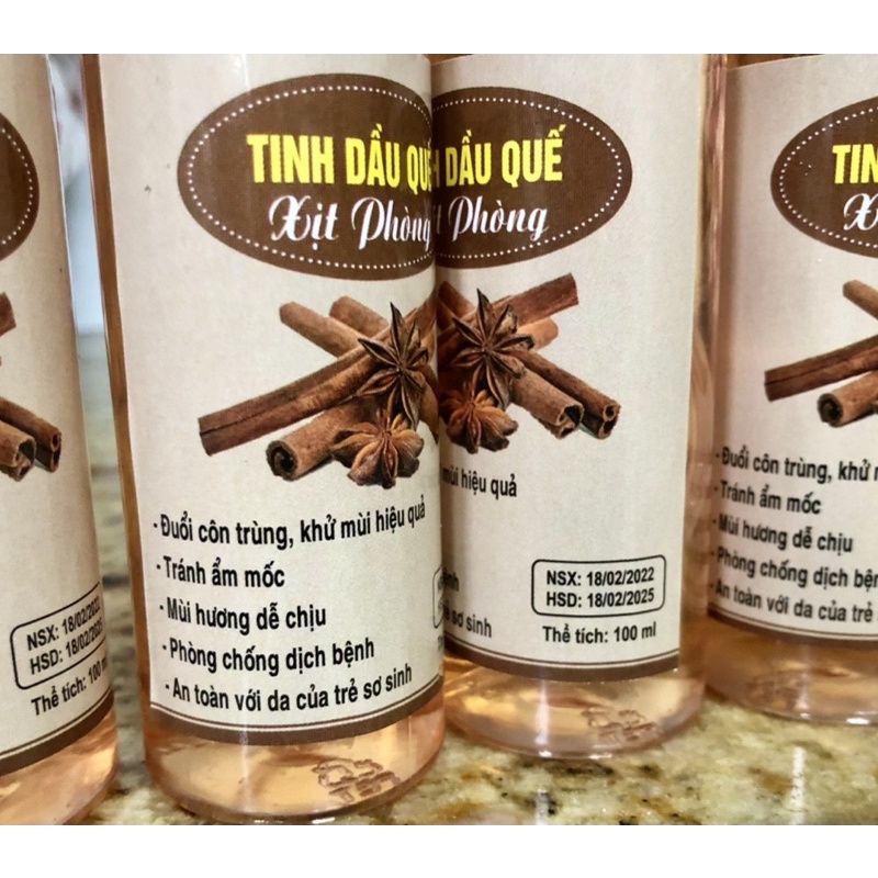 Tinh dầu xịt thơm phòng hương quế 100ml