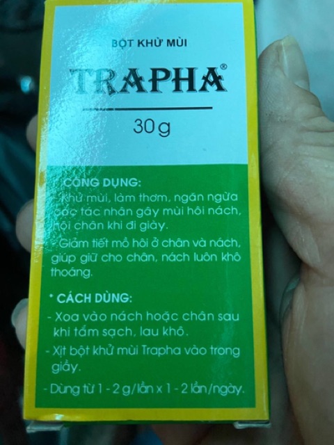 BỘT KHỬ MÙI TRAPHA 30G giá tốt