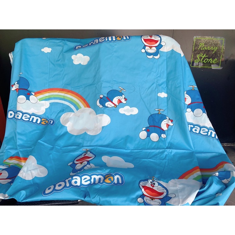 Vải hoạt hình may ga gối cho bé trai bé gái hình doraemon