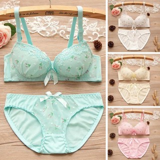Bộ đồ lót họa tiết hoa phối nơ quyến rũ cho nữ