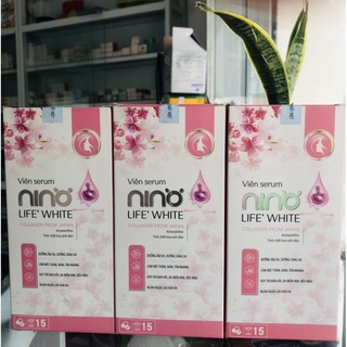 Serum dưỡng da chống nắng dạng viên nino life' white vỉ 5 viên hộp 15 viên
