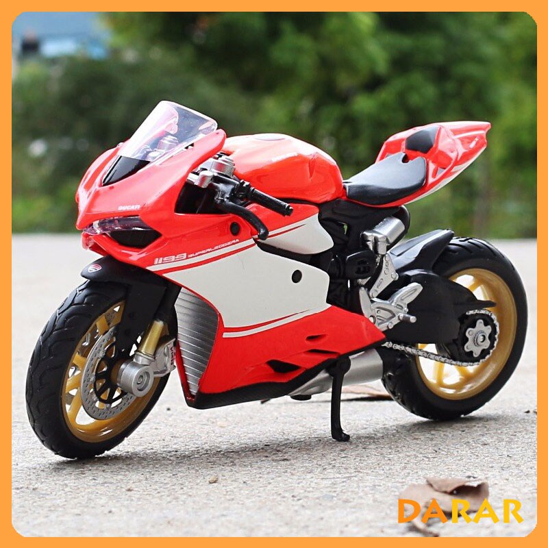 XE MÔ HÌNH Moto Siêu xe Ducati 1199 Superleggra - MAISTO tỷ lệ 1:18