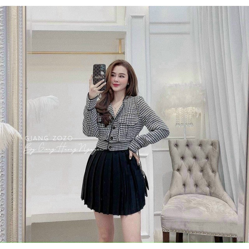 CHÂN VÁY XẾP LY KÈM ĐAI QUẢNG CHÂU MS16177