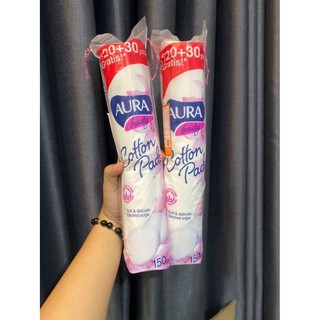 Bông tẩy trang aura 130 miếng