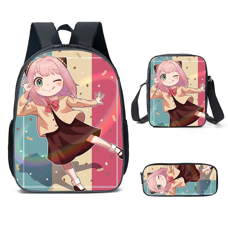 New 3pcs set Spy X Family School Bag Yor Forger Anya Pencil Case Students Kids Backpack gift