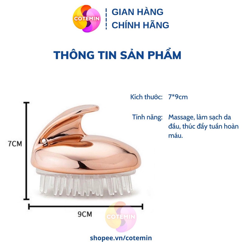 Lược Gội Đầu Silicon Long Lanh Nhiều Màu Sang Trọng Massage Đầu Giảm Stress Rụng tóc Kích Thích Mọc Tóc VECO