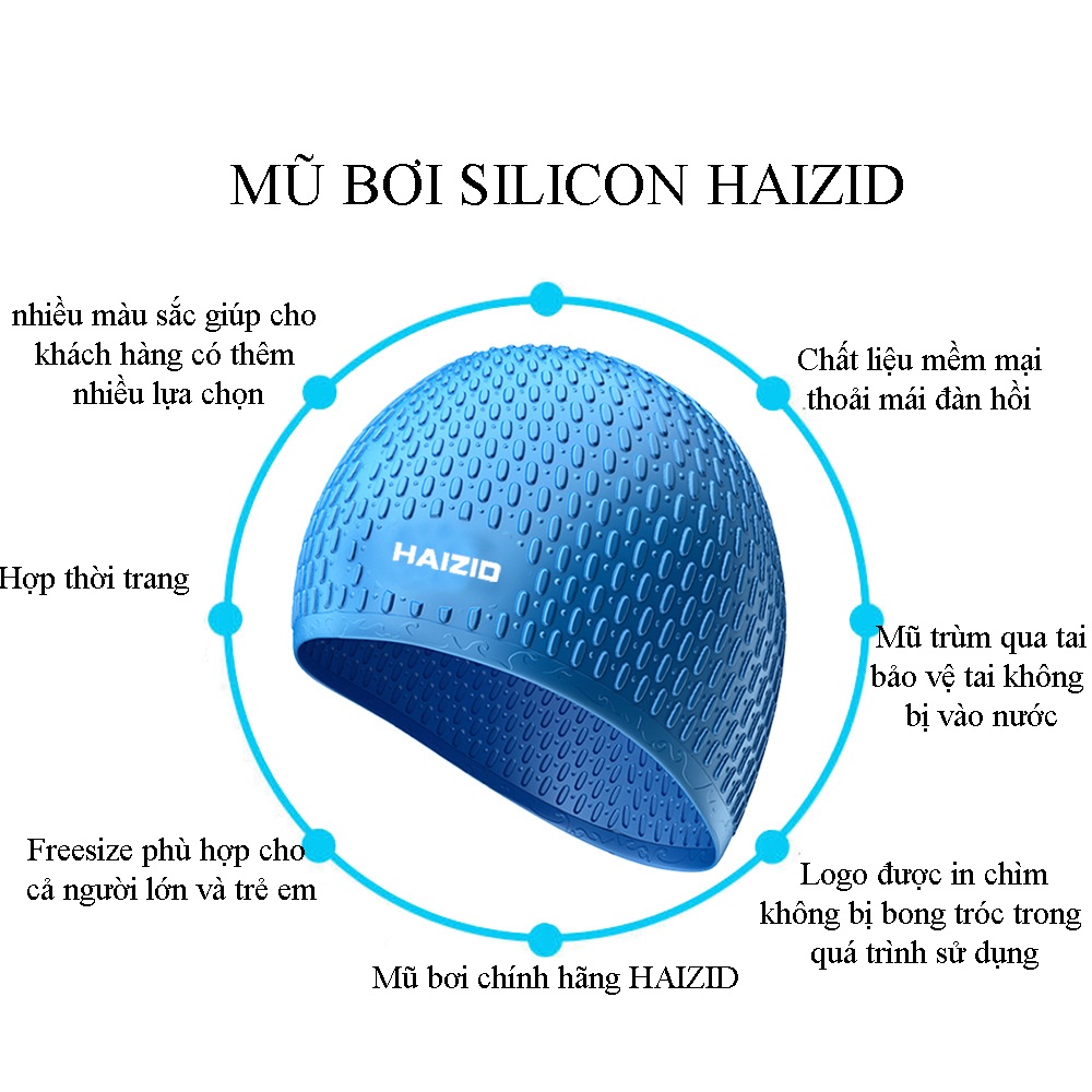 Mũ bơi silicon chống thấm nước tuyệt đối HERA STORE MB04