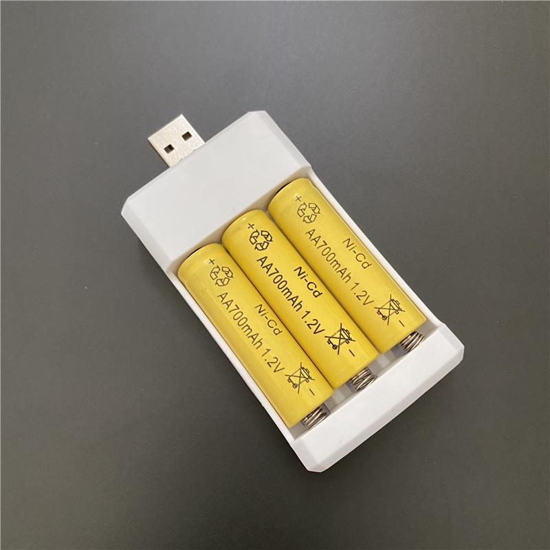 Bộ 3 Pin Sạc Kèm Đốc Sạc USB Dòng Xả Lớn, Công Suất Cao