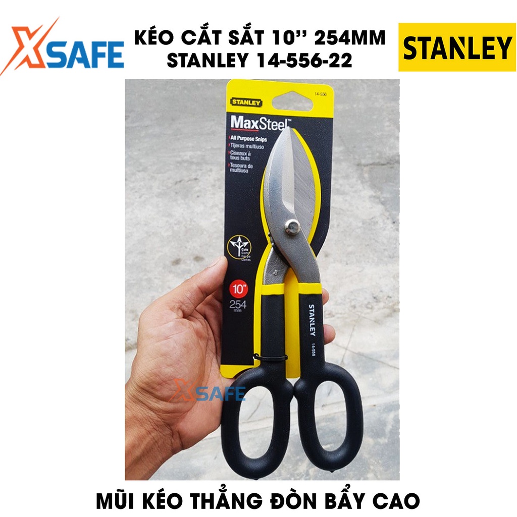 Kéo cắt sắt STANLEY gia công hợp kim thép cứng cáp Kéo cơ khí Stanley tay cầm êm ái chắc chắn, cắt được nhiều chất liệu