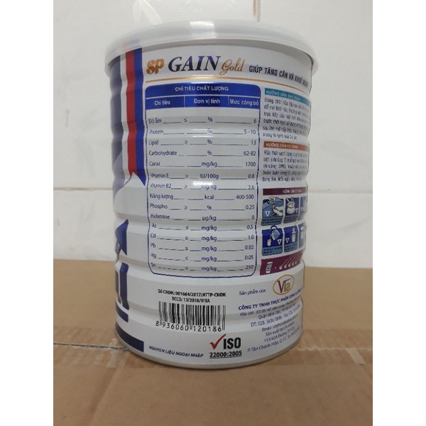 Sữa bột SP Gain Gold lon 900 gram giúp tăng cân và khỏe mạnh của công ty VITA
