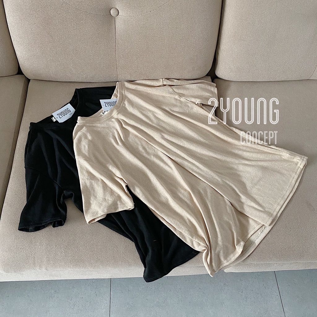 Áo thun tăm basic [2YOUNG] A1637 (ảnh thật)