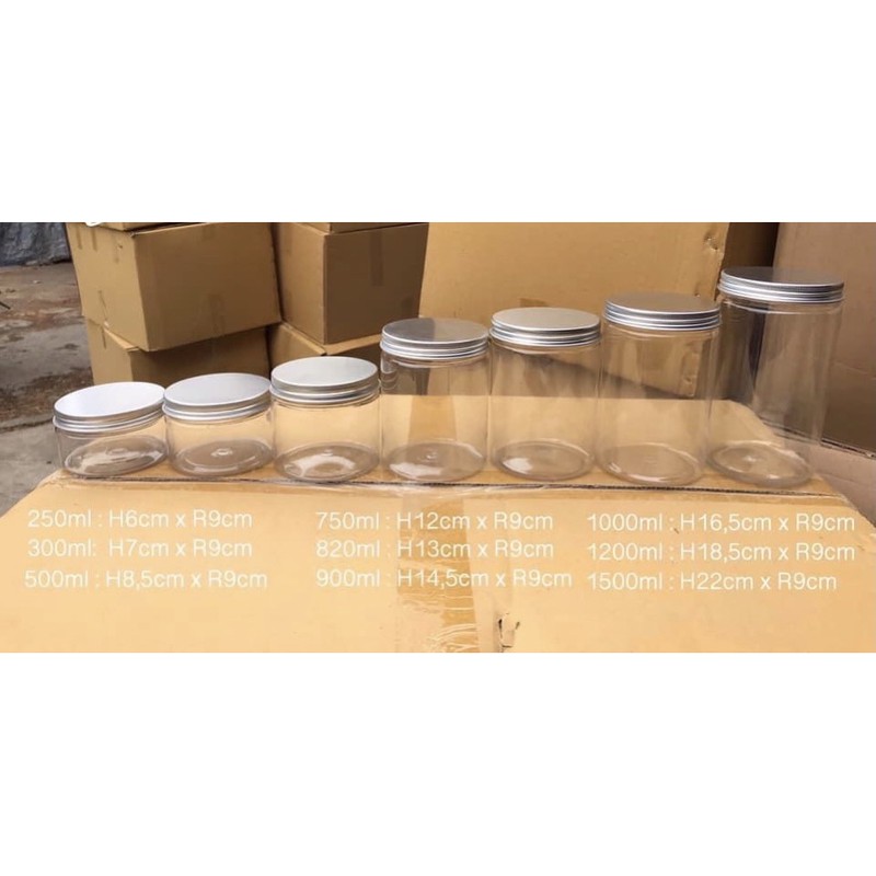 Hũ Nhựa Nắp Nhôm chuyên dùng đựng thực phẩm, an toàn tiện lợi | BigBuy360 - bigbuy360.vn