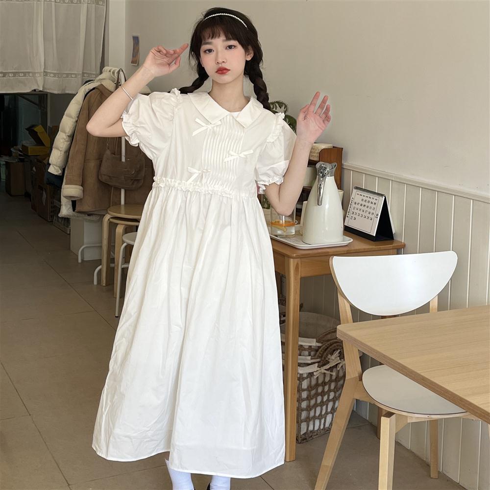 Đầm Tay Phồng Dáng Rộng Thời Trang Nhật Hàn Xinh Xắn Dành Cho Nữ