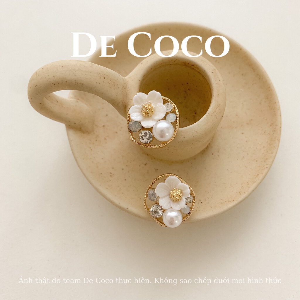 Bông tai hoa đính đá Daisy decoco.accessories