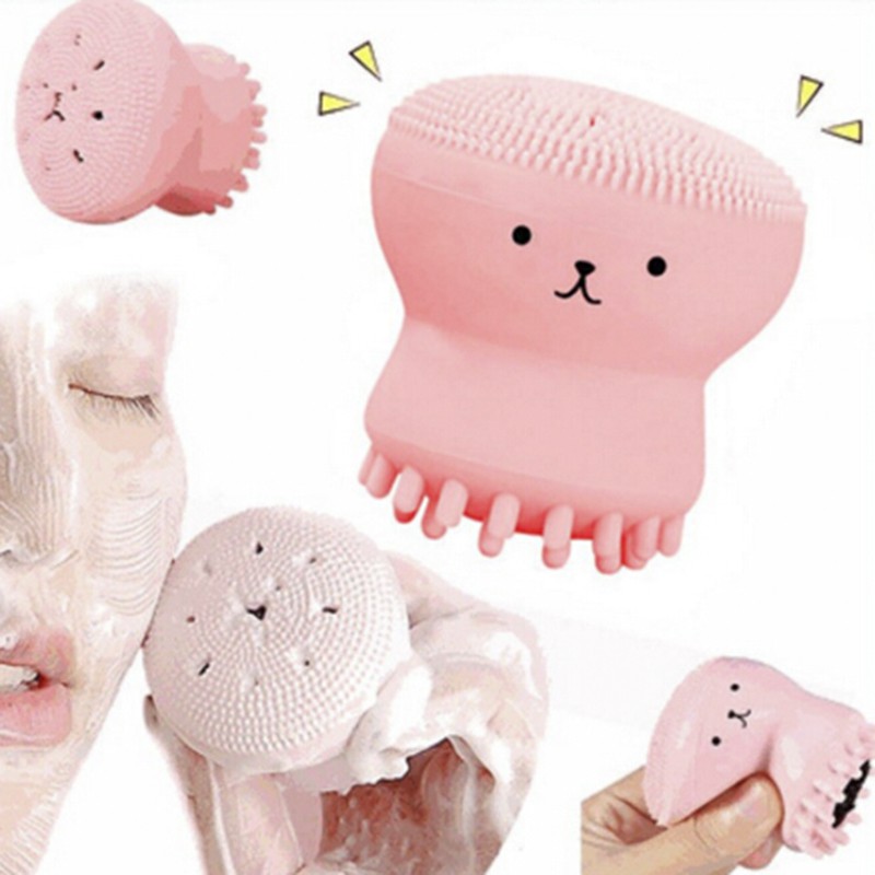 Cọ Rửa Mặt Silicone Hình Bạch Tuộc Nhỏ Xinh