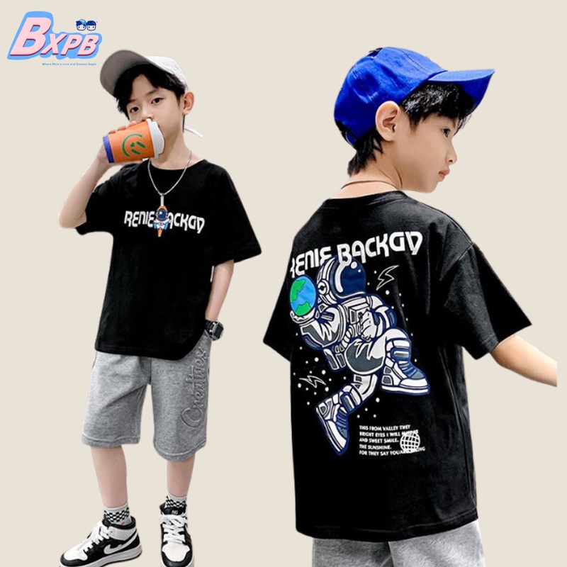 Áo thun BXPB tay ngắn in hình phong cách mùa hè cho trẻ 4-15 tuổi