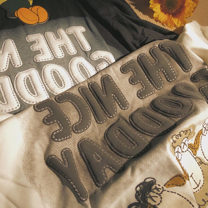 Áo Thun Ngắn Tay Cổ Tròn In Chữ Thời Trang Mùa Hè Dành Cho Nữ