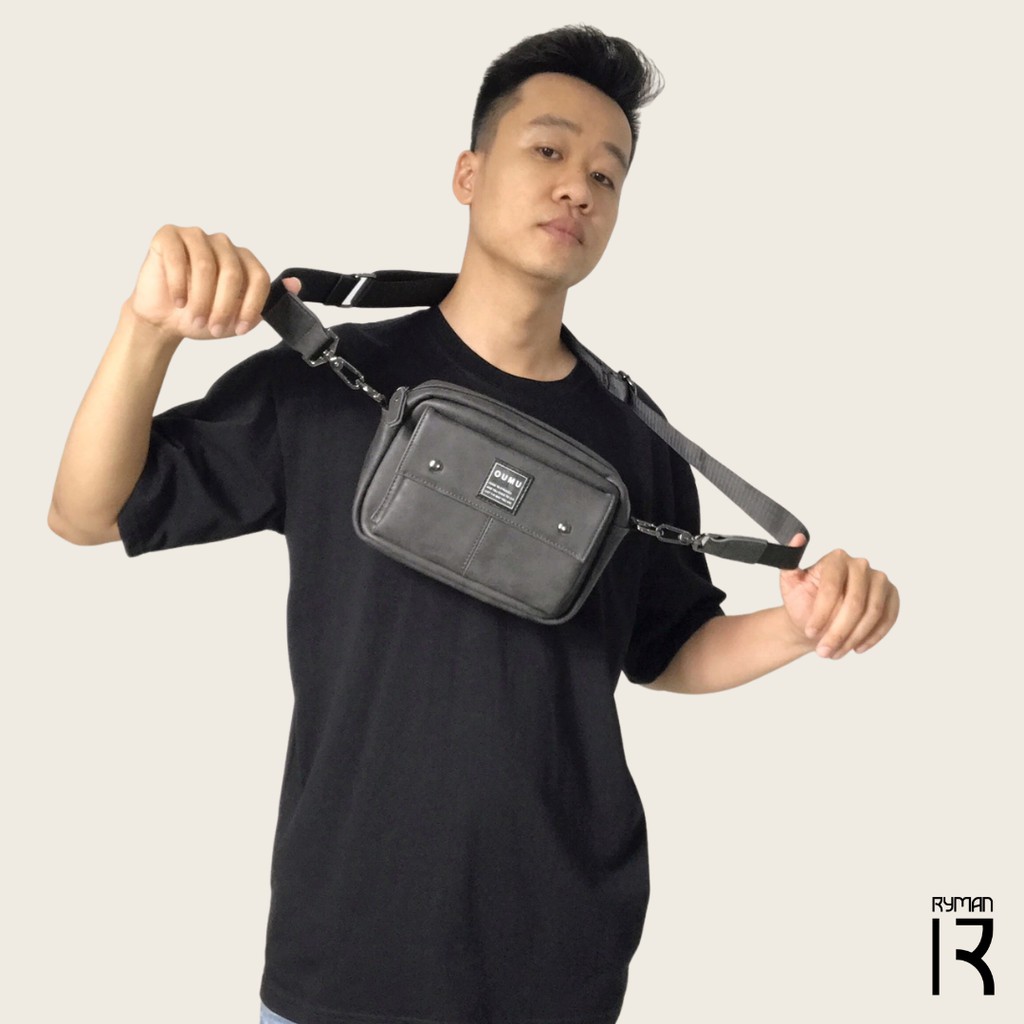 Túi đeo chéo nam OUMU bag Da PU chống nước, túi chéo nam phù hợp cho học sinh, sinh viên đi chơi đi du lịch | BigBuy360 - bigbuy360.vn