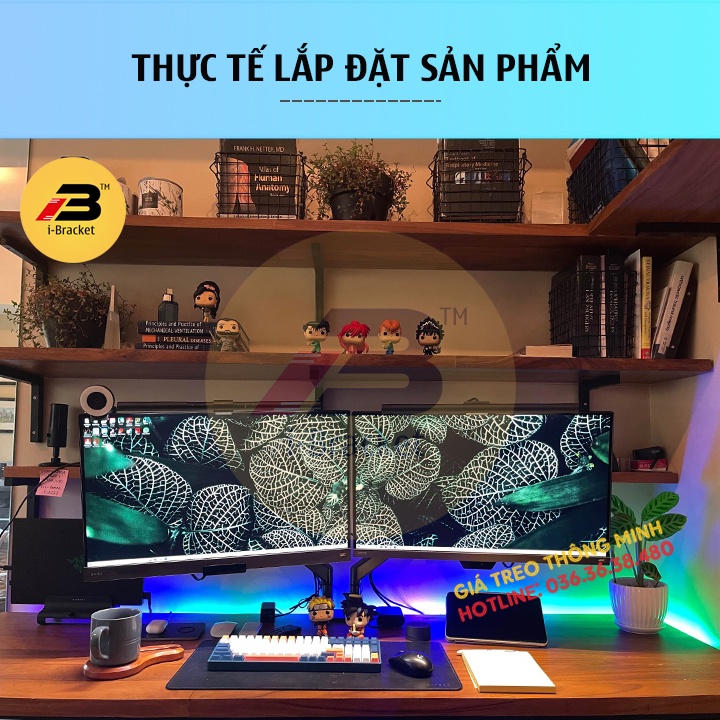 Giá Treo 2 Màn Hình i-Bracket IB-Z2 17 - 32 Inch - Hợp Kim Nhôm