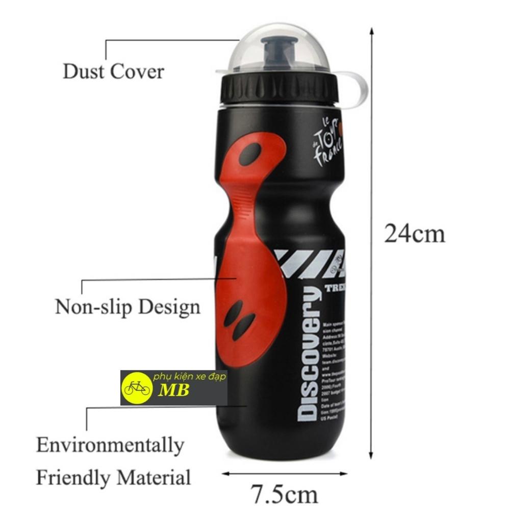 bình nước xe đạp thể thao 750ml loại nắp mút tiện lợi nhiều màu sắc