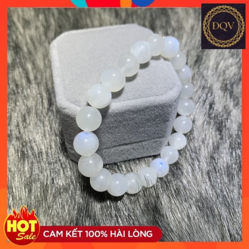 [VIP] Chuỗi vòng đeo tay đá mặt trăng (Moonstone) size 7-15li hợp với mệnh Kim và Thổ - ĐQV