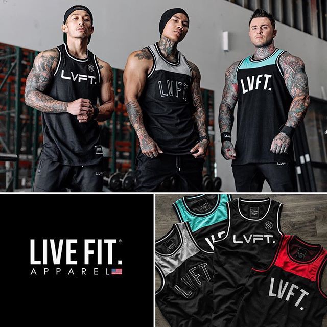 Áo ba lỗ LIVE FIT nhanh khô phong cách thể thao dành cho nam