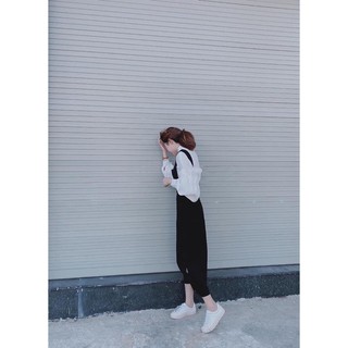 Set áo trắng yếm đen